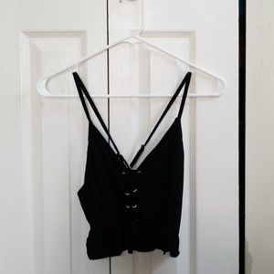 Cross back crop top
